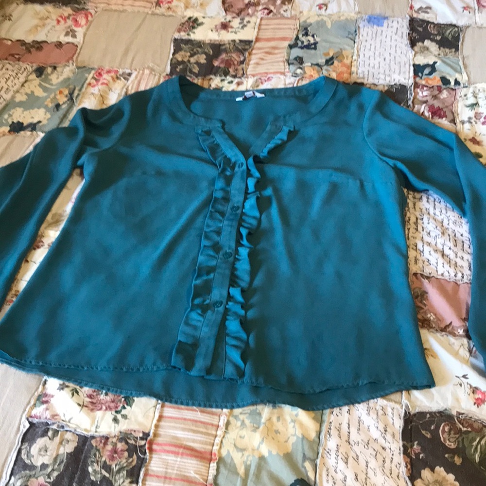 Green Button Up Tunic